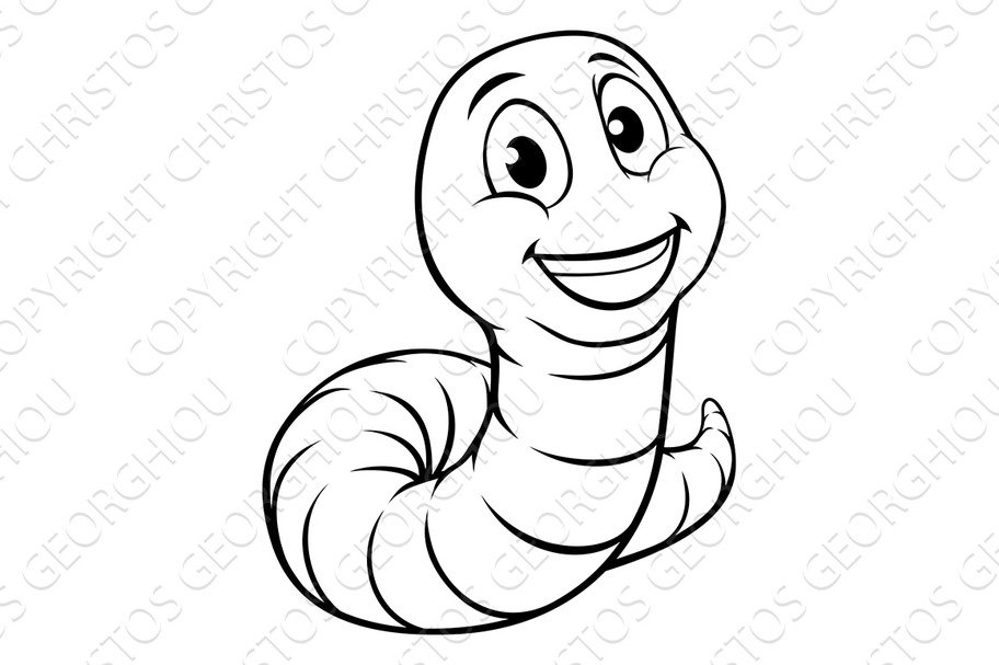 Caterpillar Cartoon Character cover image.