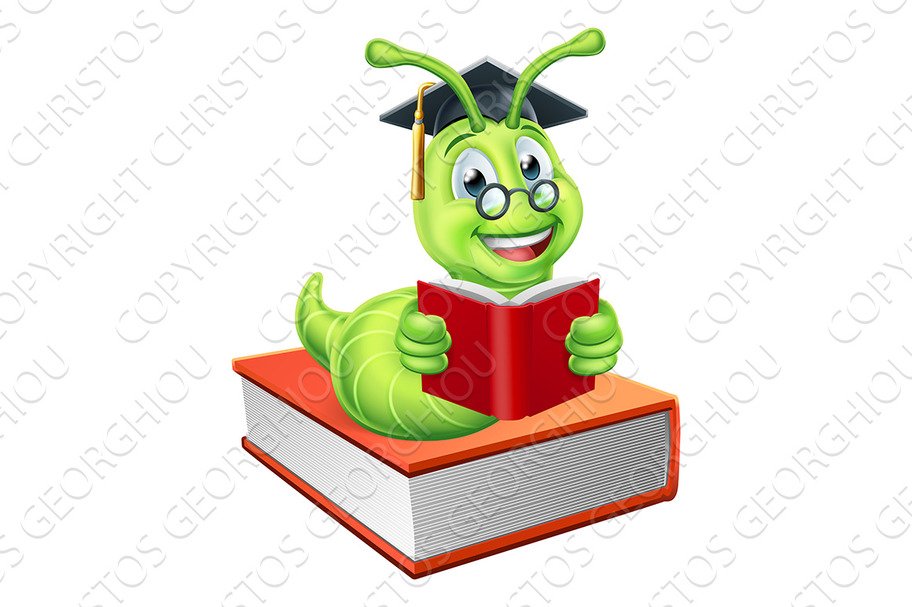 Book Worm Caterpillar Reading cover image.