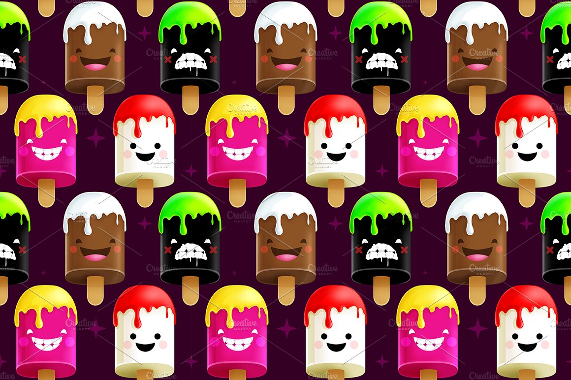 Freaky Ice-Creams Pattern preview image.