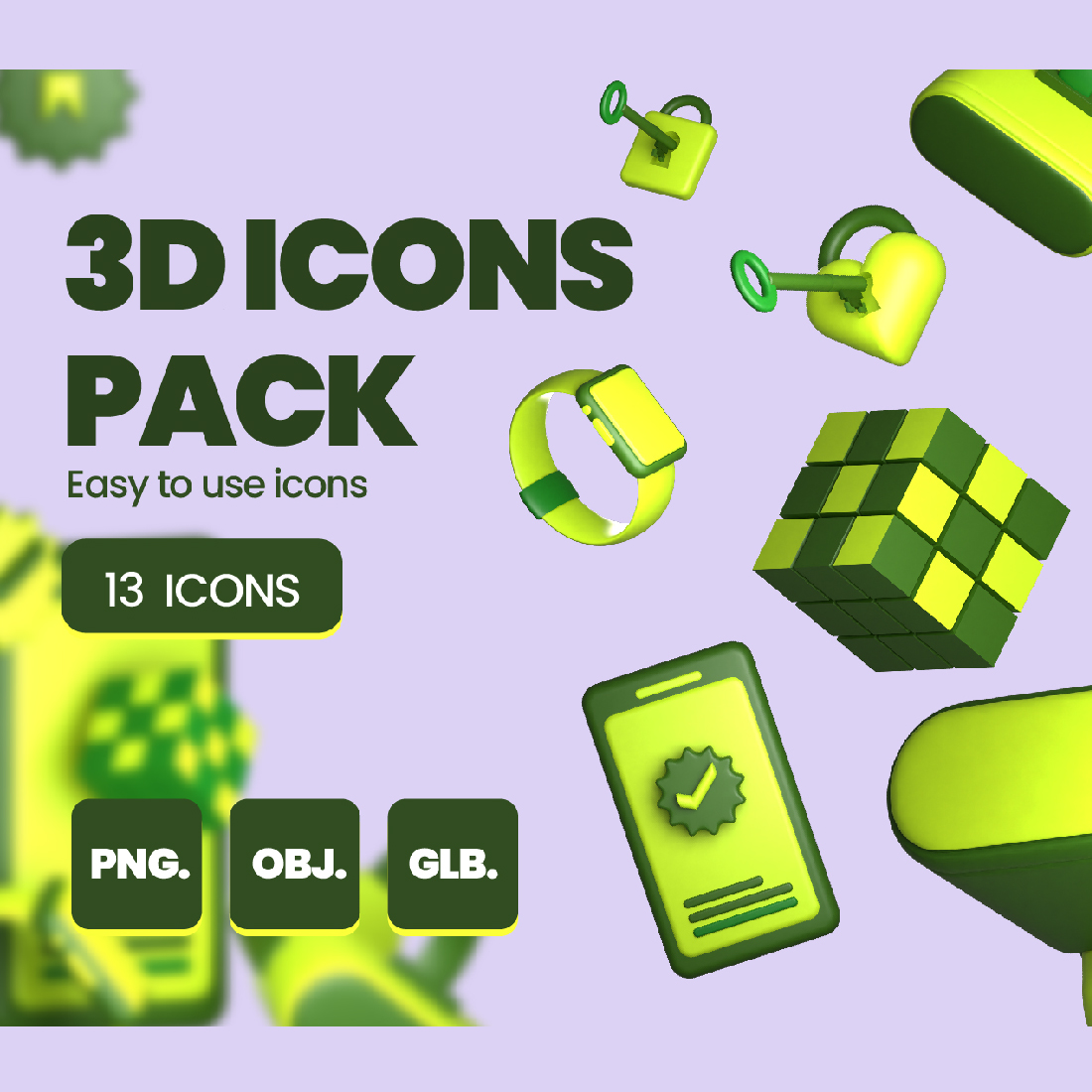 3d icon pack preview image.