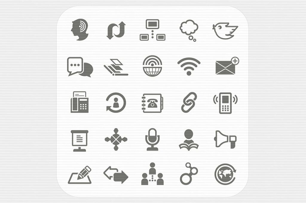 Communication icons set. Vector – MasterBundles