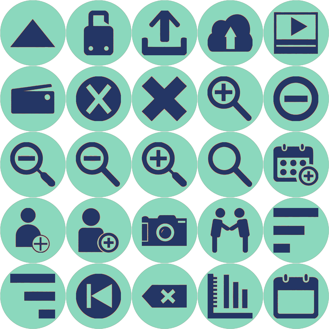 MASSIVE Blue and Turquoise Icon Bundle! preview image.