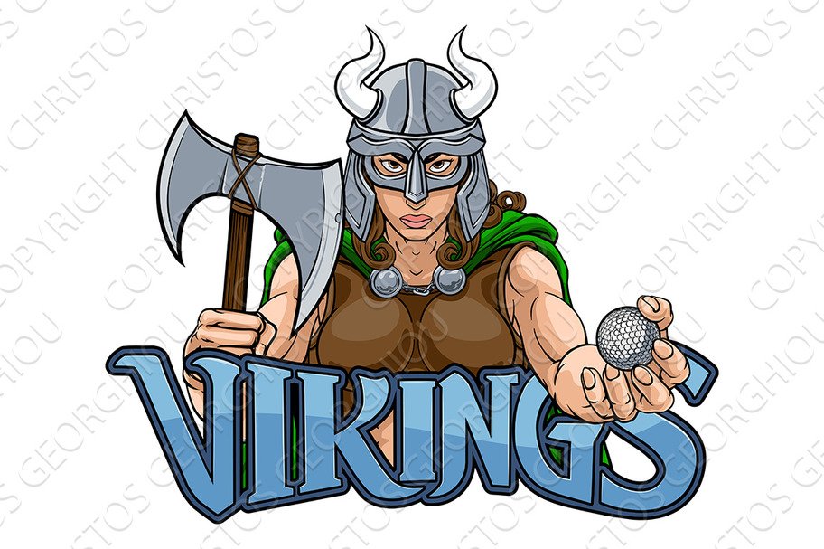 Viking Female Gladiator Golf Warrior cover image.