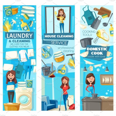 Women cleaners, cleaning service cover image.