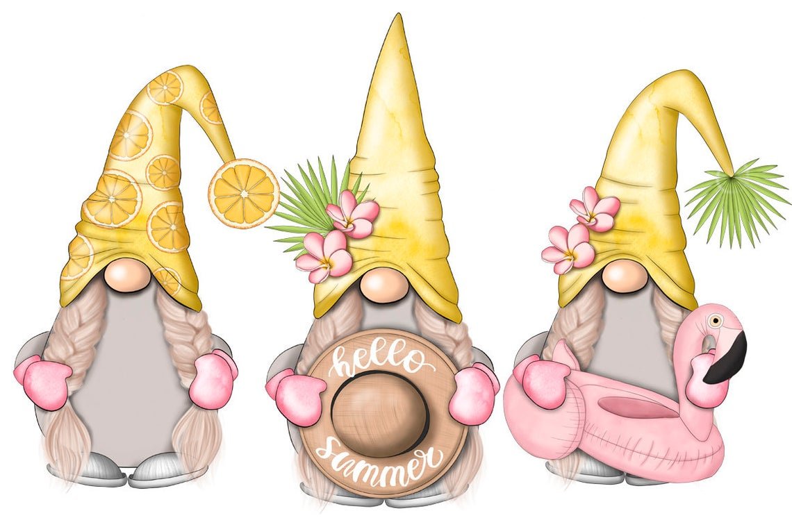 Summer Girls Gnomes Icons preview image.