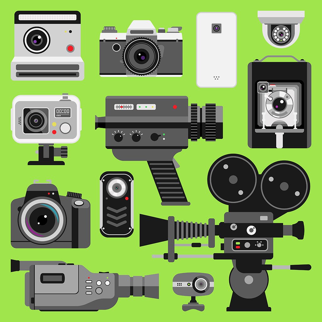 Photo video vector camera tools cover image.