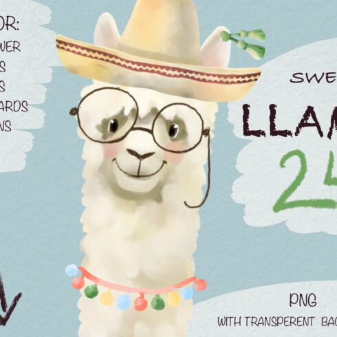 Llamas Watercolor cover image.