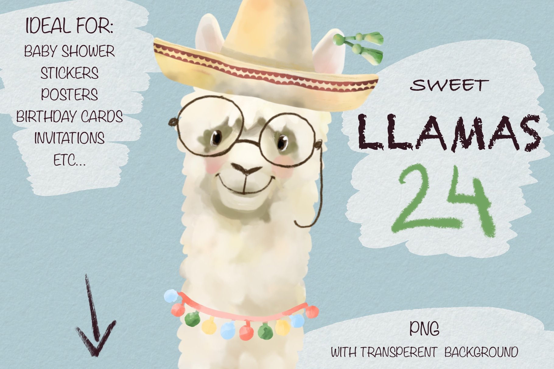 Llamas Watercolor cover image.