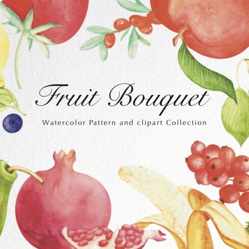 Watercolor fruit bouquet cover image.