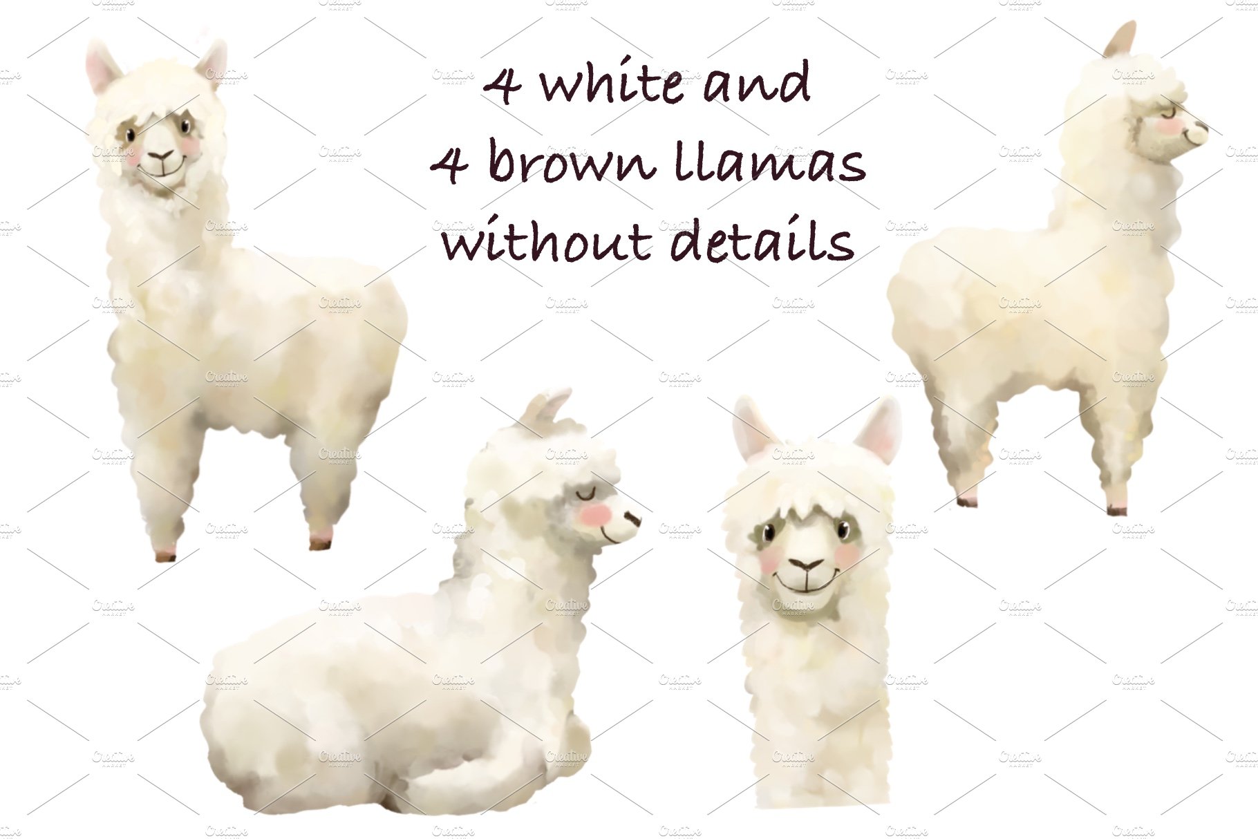 Llamas Watercolor preview image.