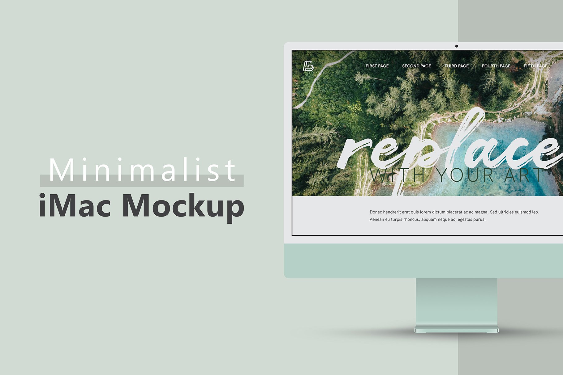 Minimalist iMac Mockup cover image.