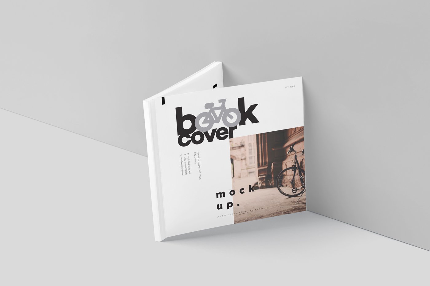 Square Book Mockups cover image.