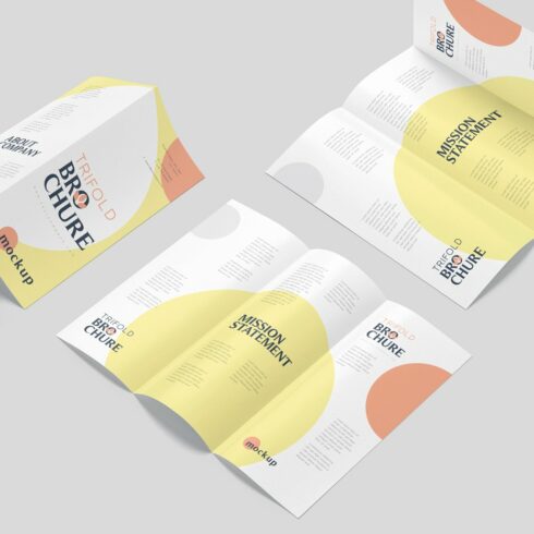 Trifold Brochure Mockups cover image.