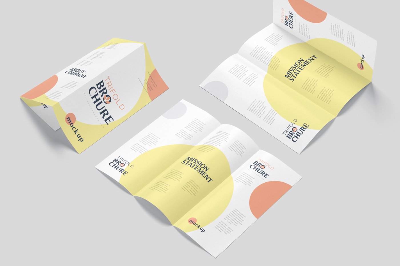 Trifold Brochure Mockups cover image.