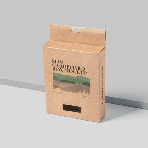 Kraft Paper Box with Hanger Mockups cover image.