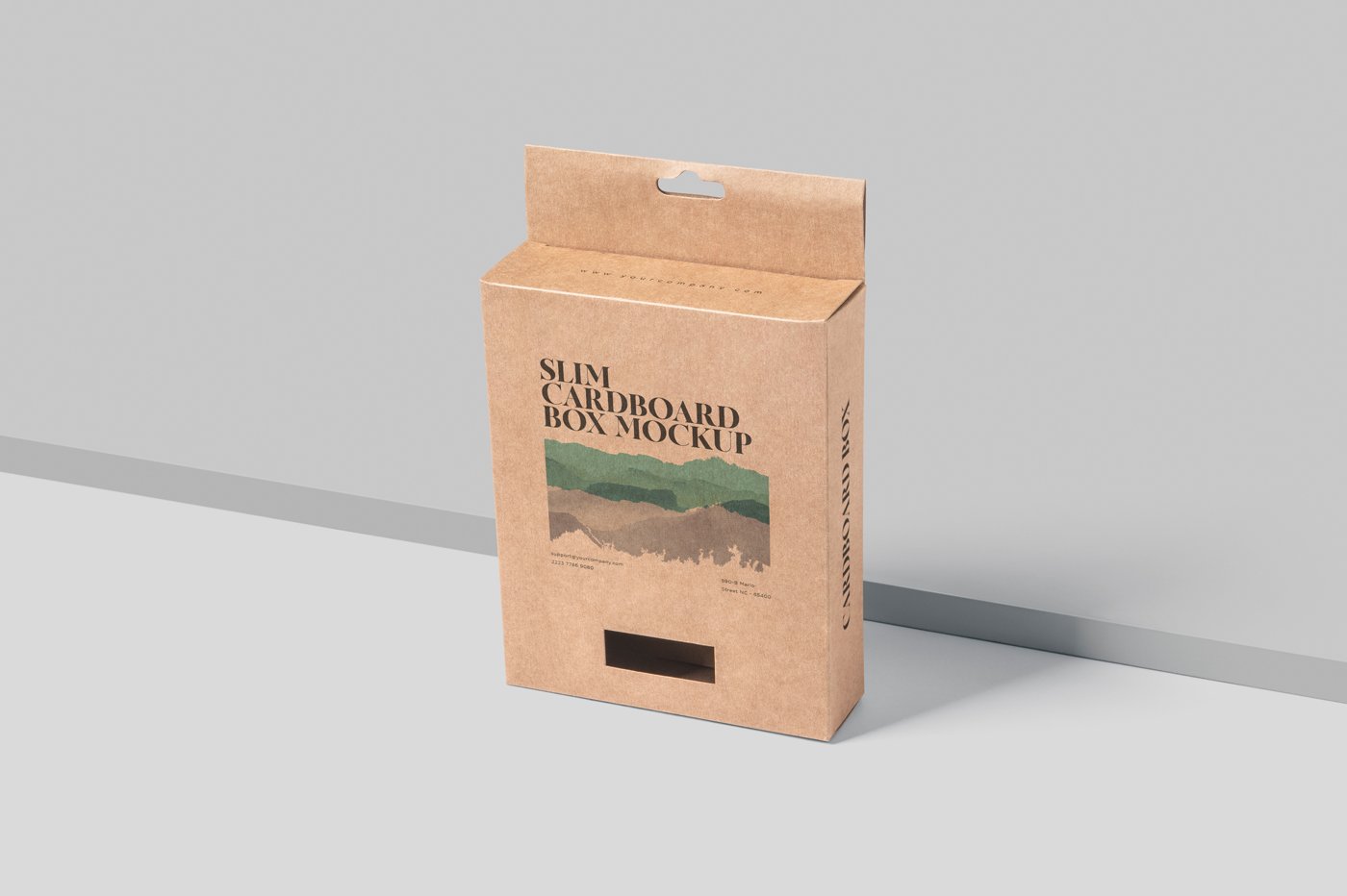 Kraft Paper Box with Hanger Mockups cover image.