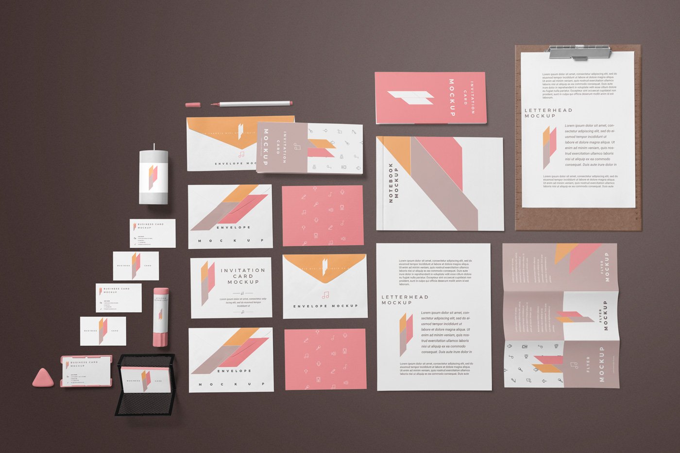 Corporate Stationery Branding Mockup cover image.