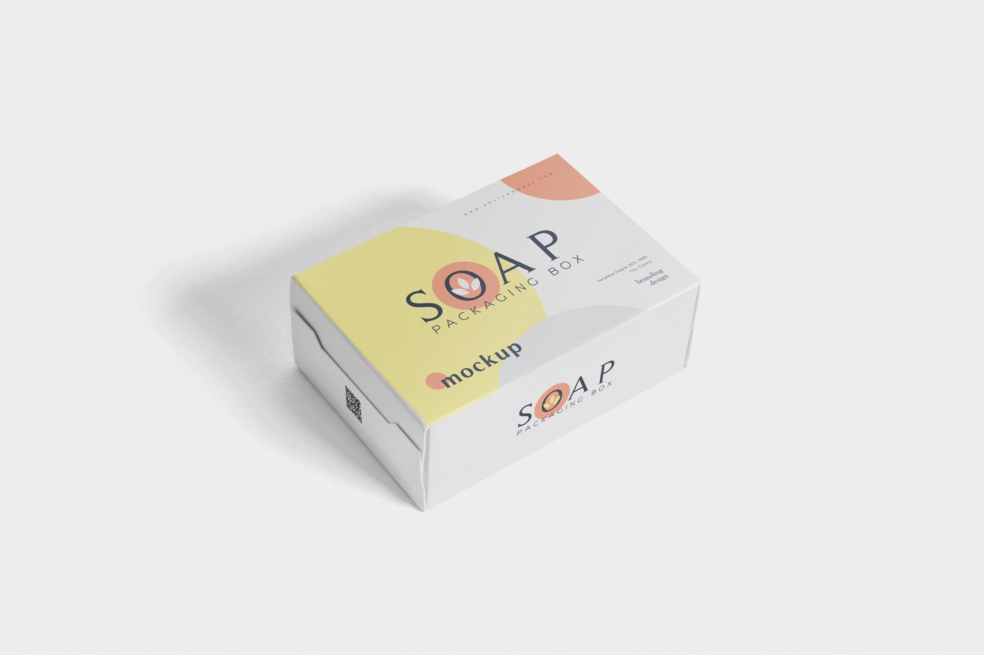 Packaging Box & Soap Mockup preview image.