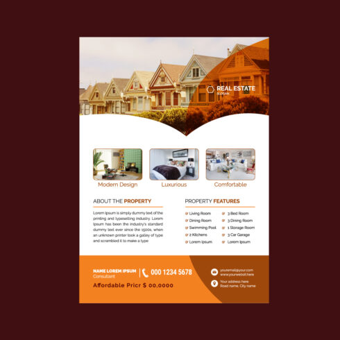 Real Estate Flyer Templates cover image.