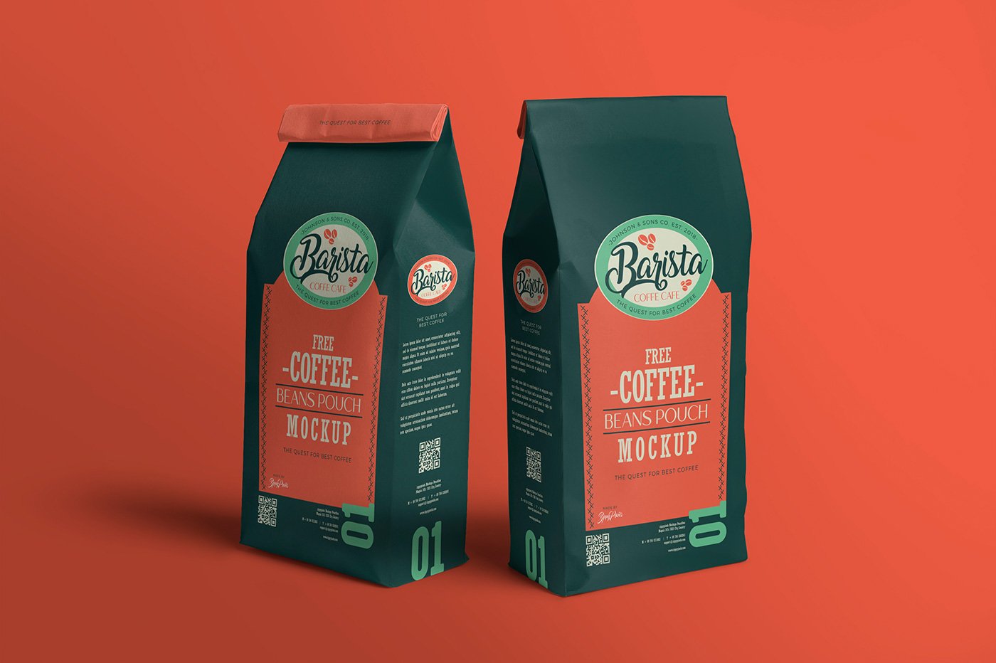 Coffee Pouch Mockups preview image.