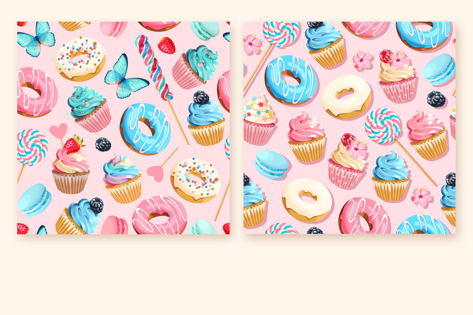 Unicorn Sweets Patterns preview image.