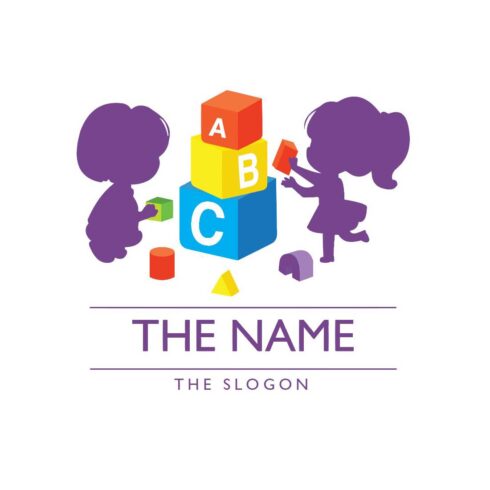 creative preschool / kindergarten logo cover image.