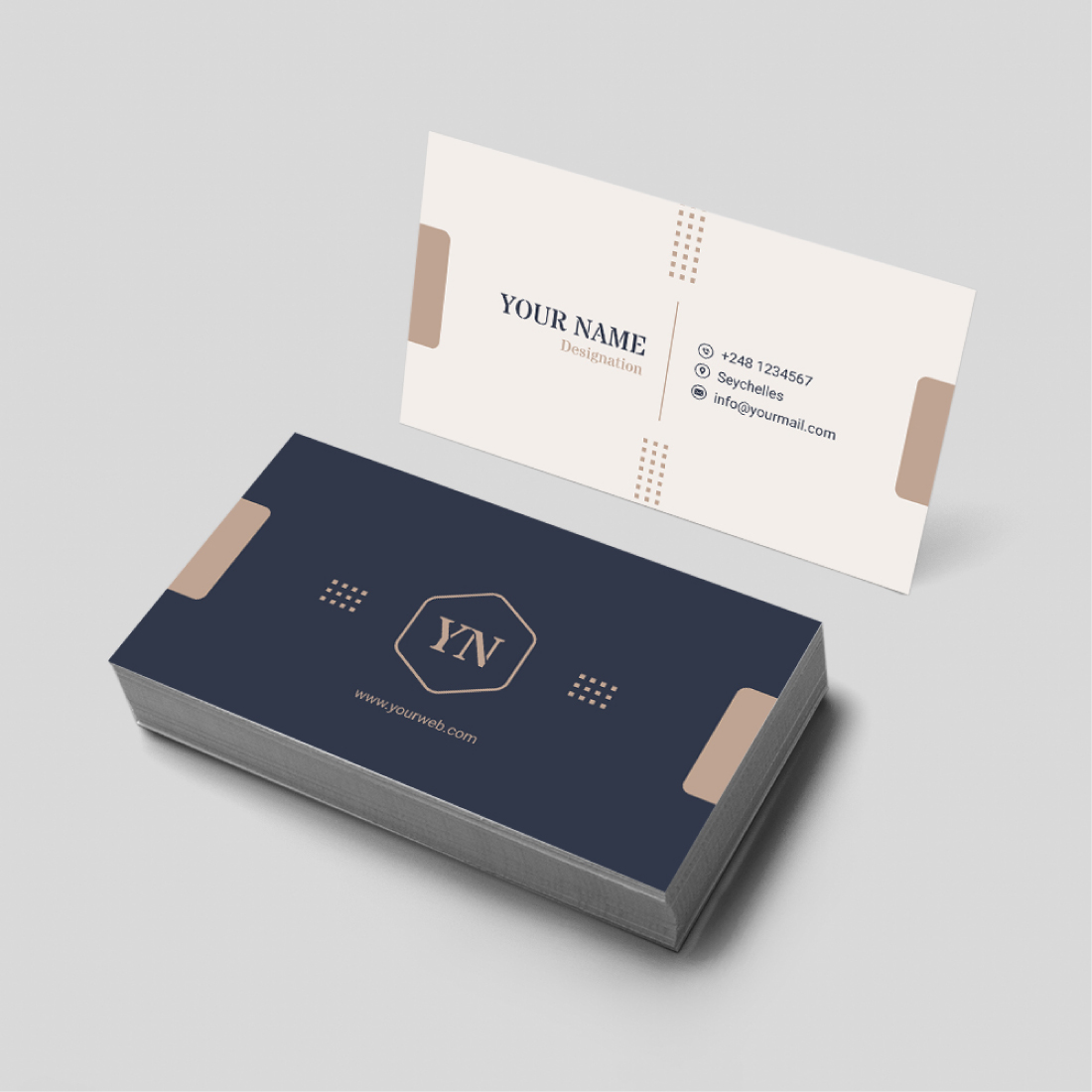 Standard Business card for personal and commercial usingIt can be printed in Gloss and Matte Paper * preview image.