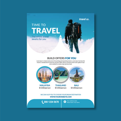Travel Flyer Templates cover image.