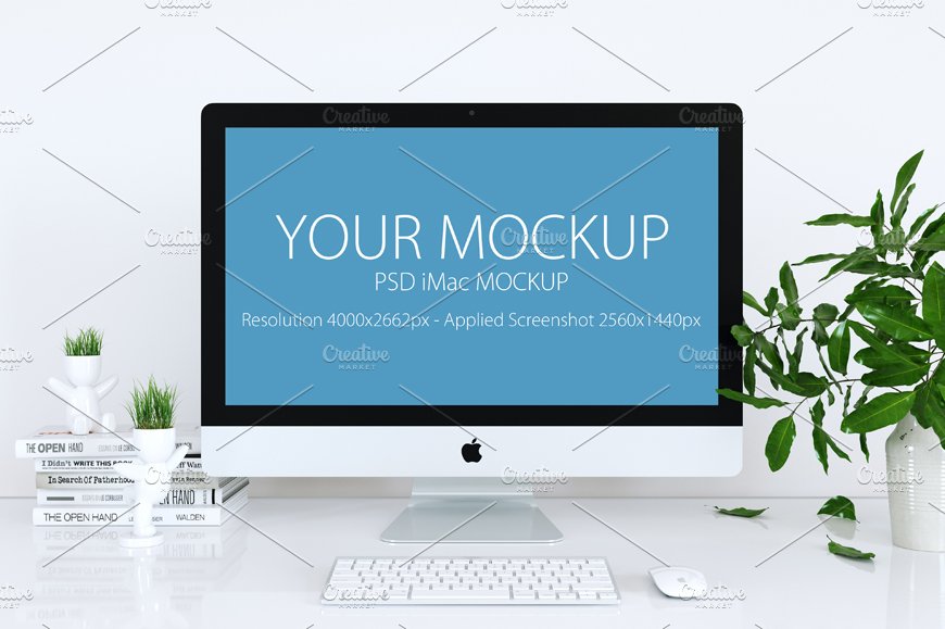 iMac Mockup in white_01 preview image.
