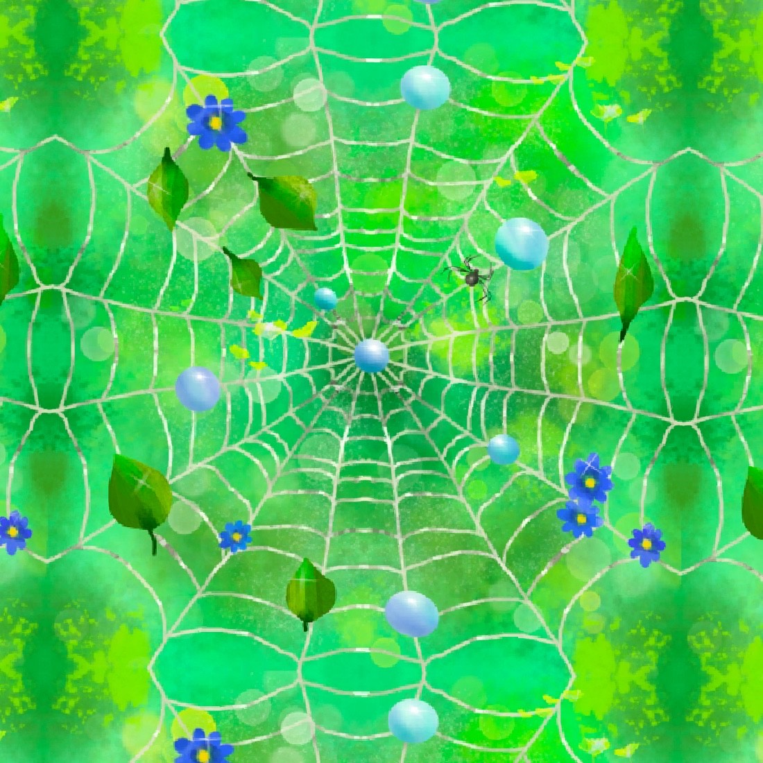 Pattern Web in the forest cover image.