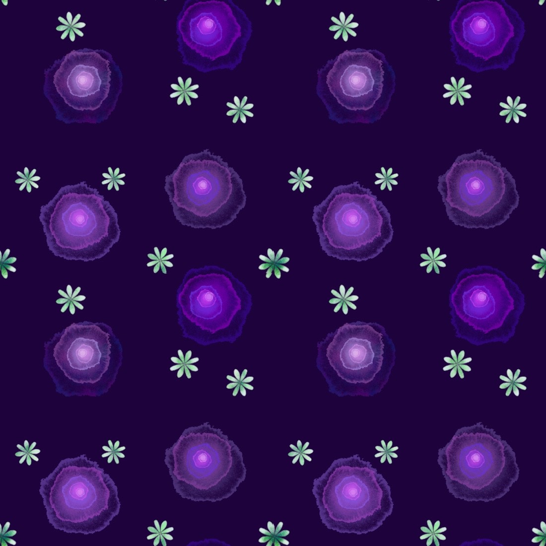 Jellyfish flowers pattern cover image.