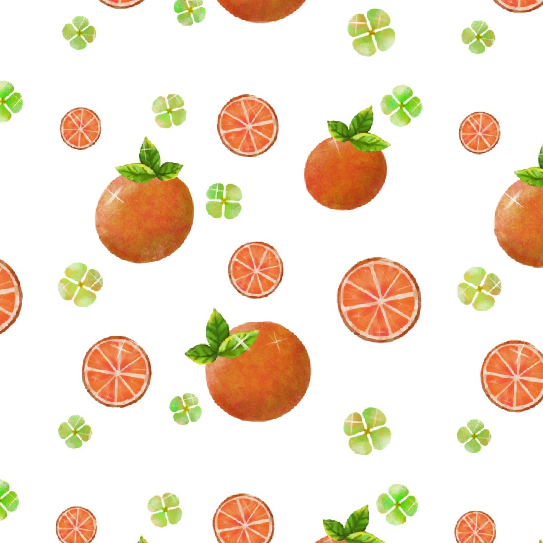 Pattern with oranges preview image.