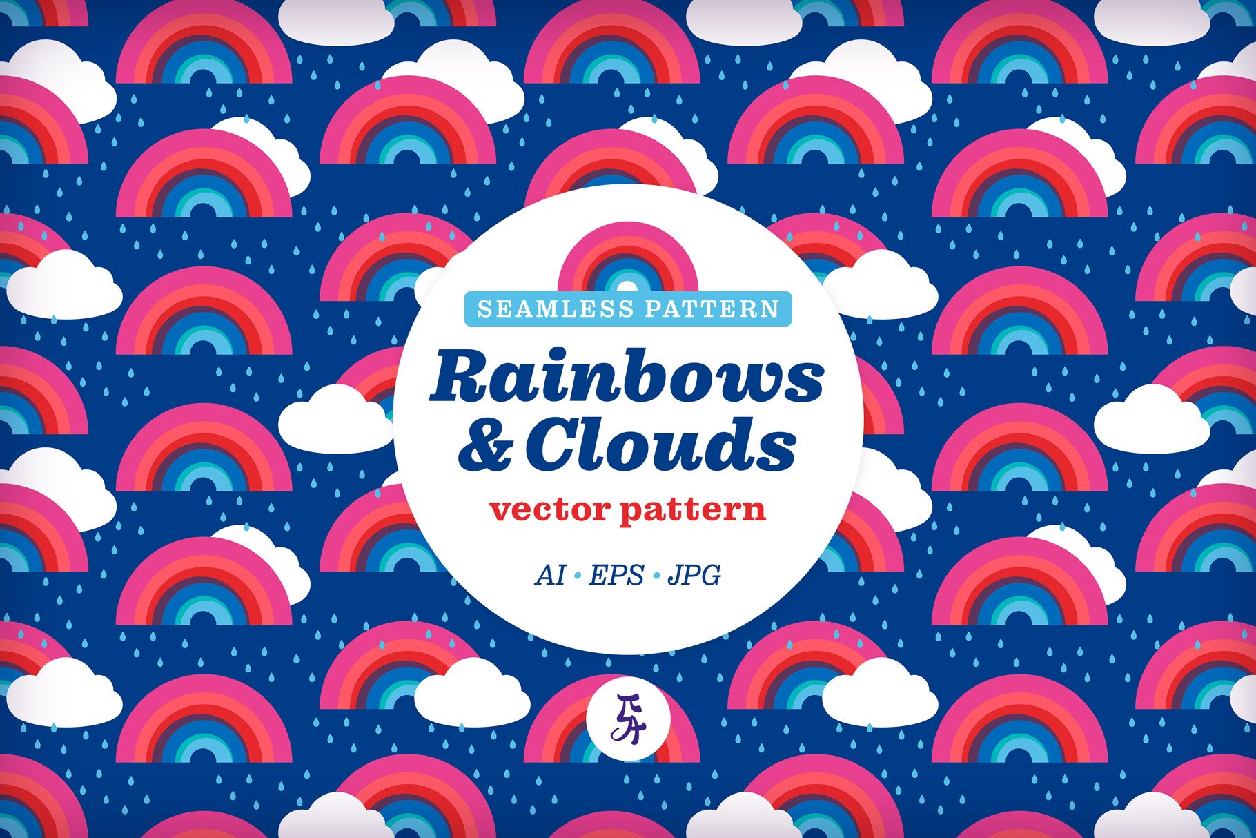 Rainbows – Kids Retro Design Pattern cover image.