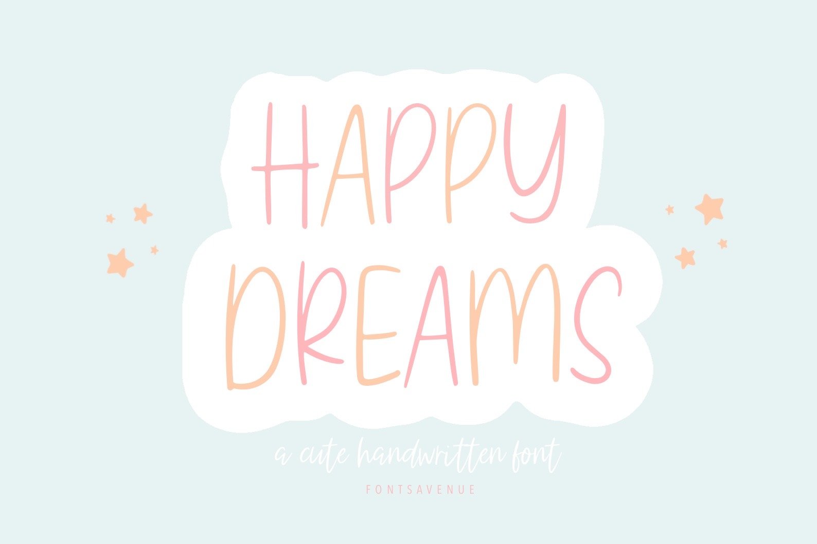 Happy Dreams | Cute Handwritten Font cover image.