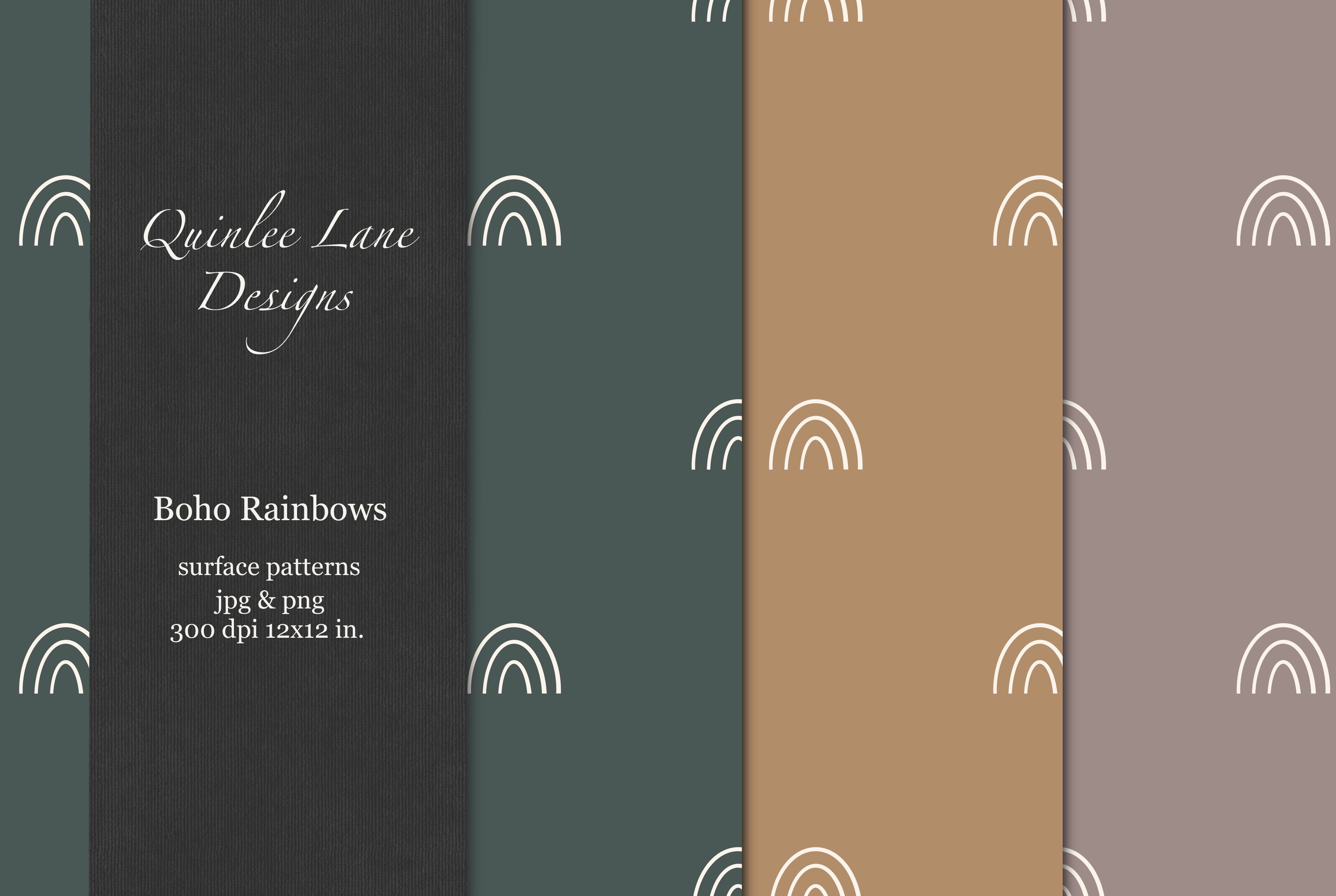 Boho Rainbow Surface Patterns cover image.