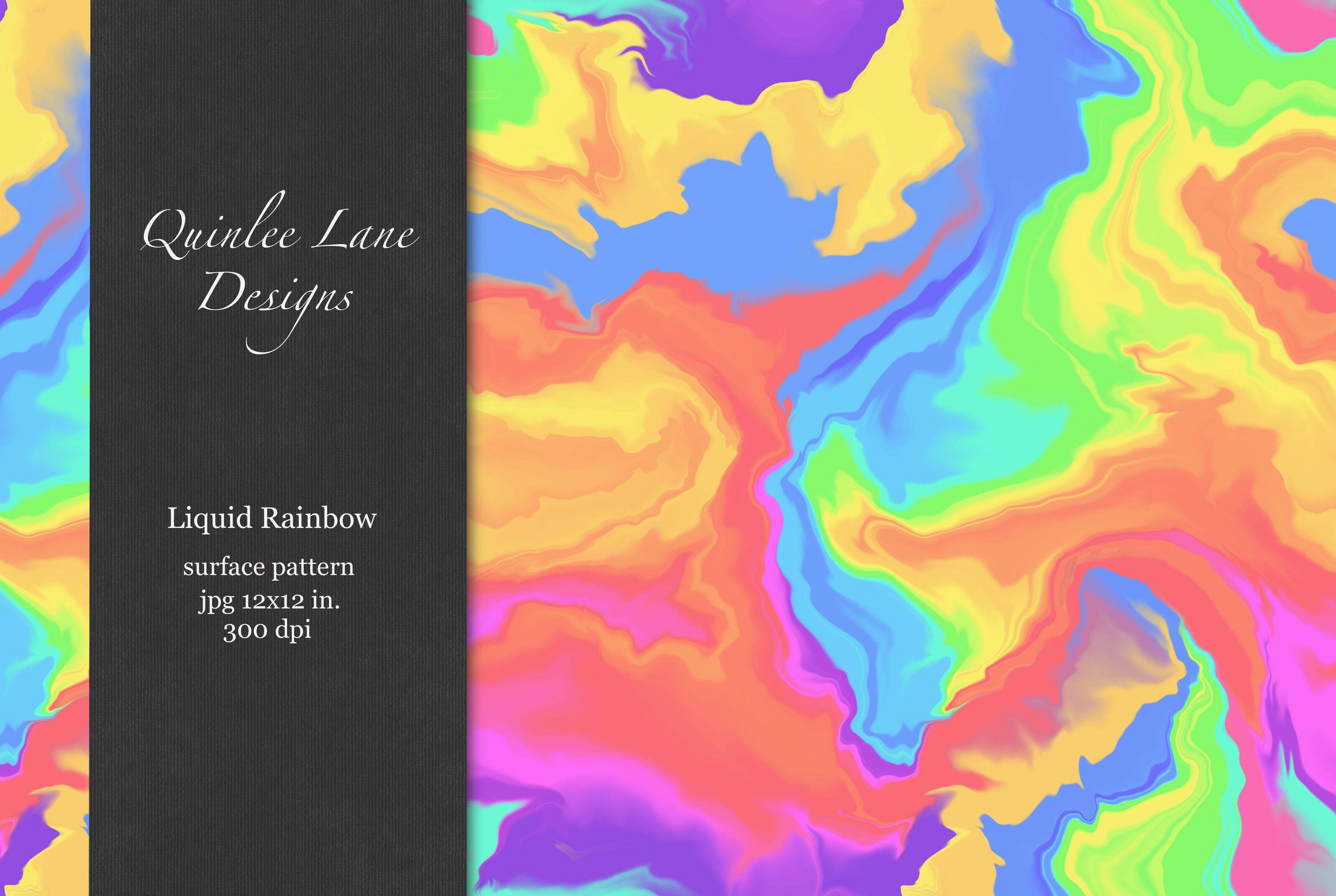 Tie Dye Liquid Rainbow Pattern cover image.