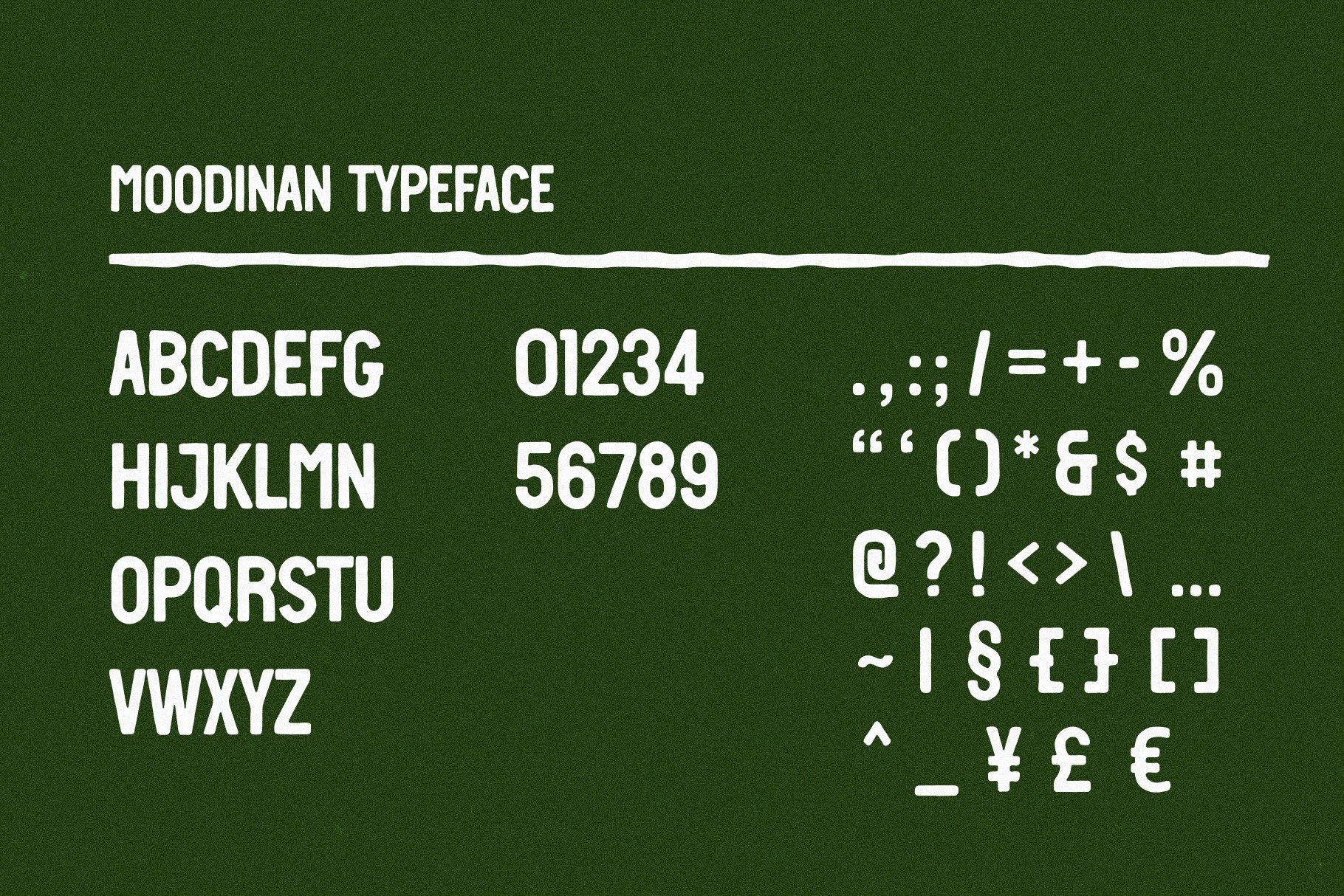 MOODINAN TYPEFACE preview image.