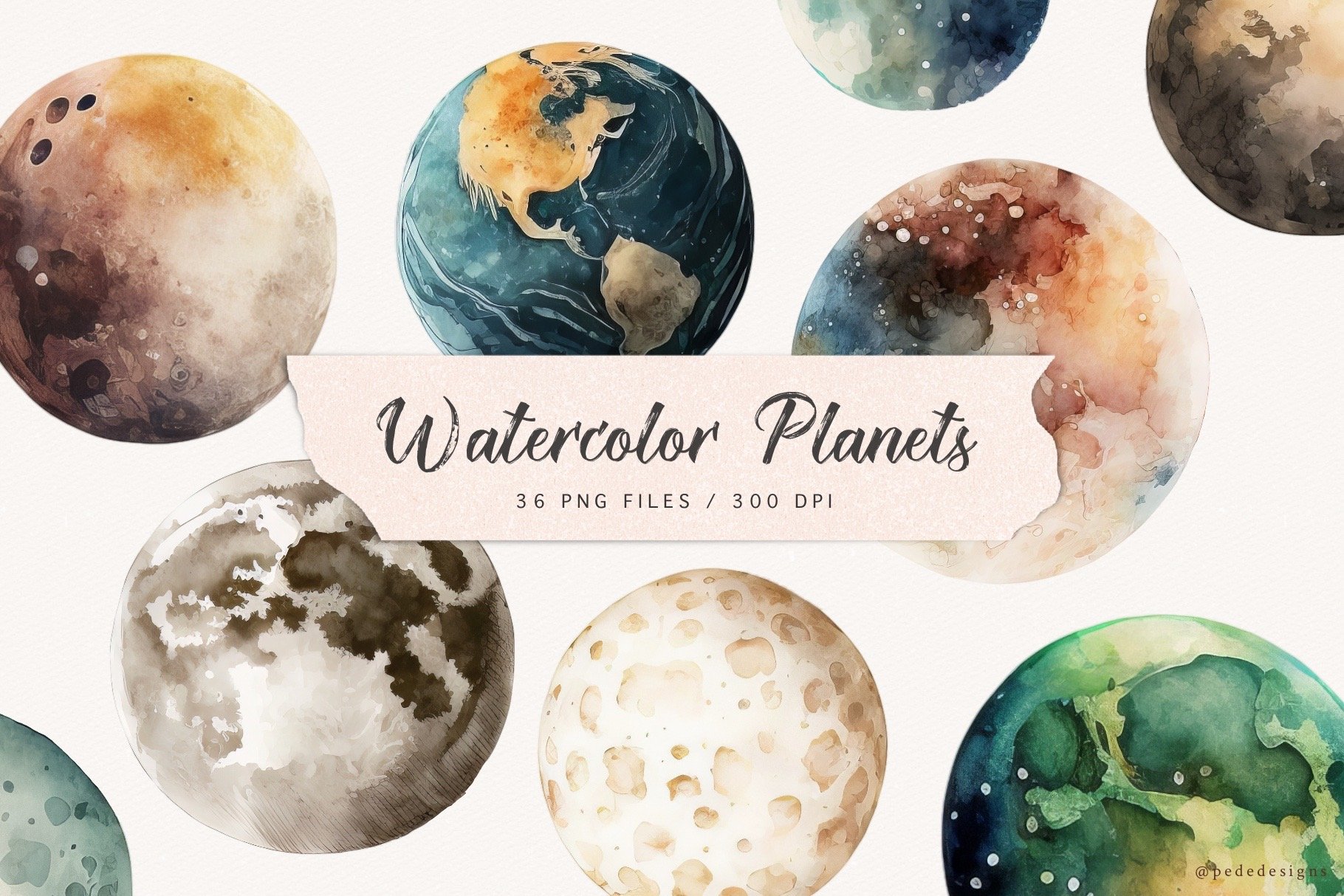 Watercolor Planets cover image.