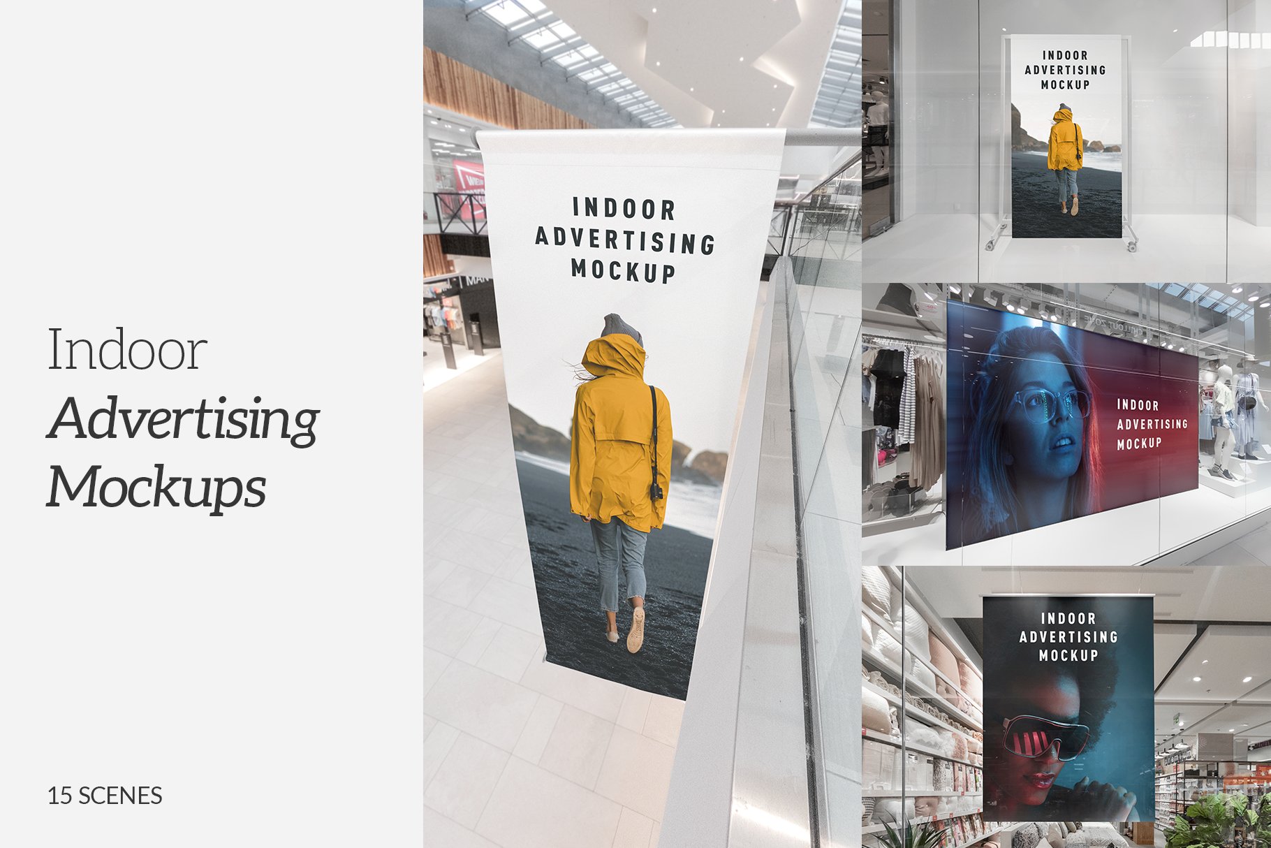 Indoor Advertising Mockups cover image.