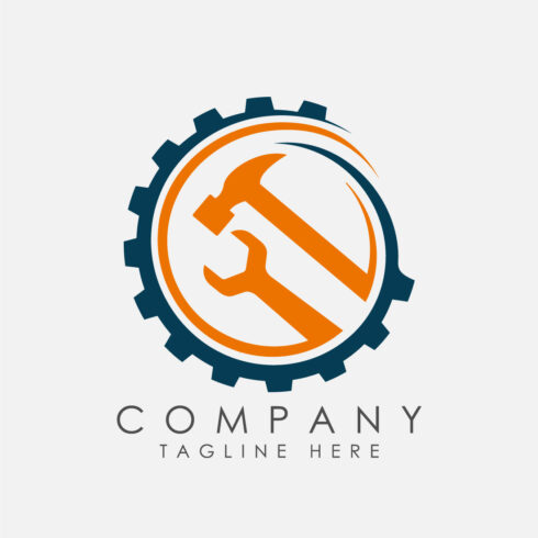 Industrial logo design concept Corporate logo for production or service and maintenance business cover image.