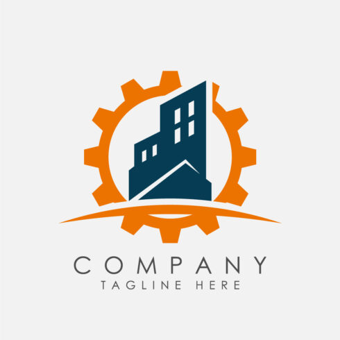 Industrial logo design concept Corporate logo for production or service and maintenance business cover image.