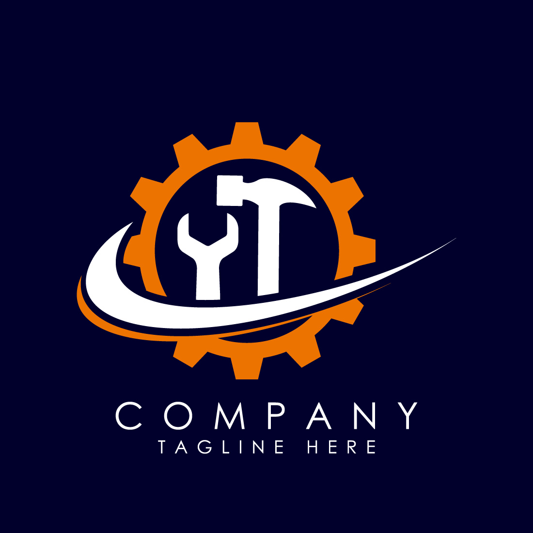 Industrial logo design concept Corporate logo for production or service and maintenance business preview image.