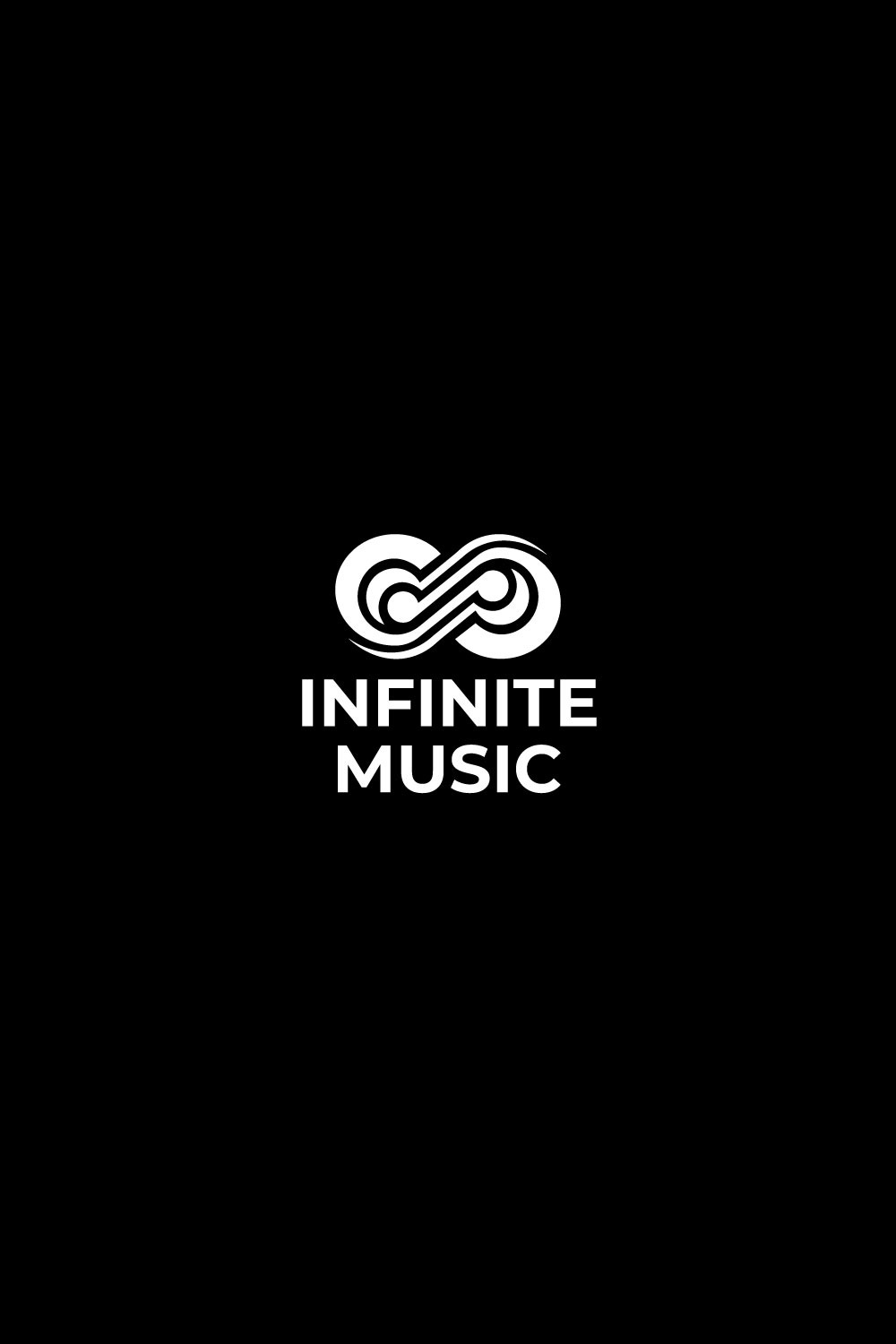 infinity musical logo design template pinterest preview image.