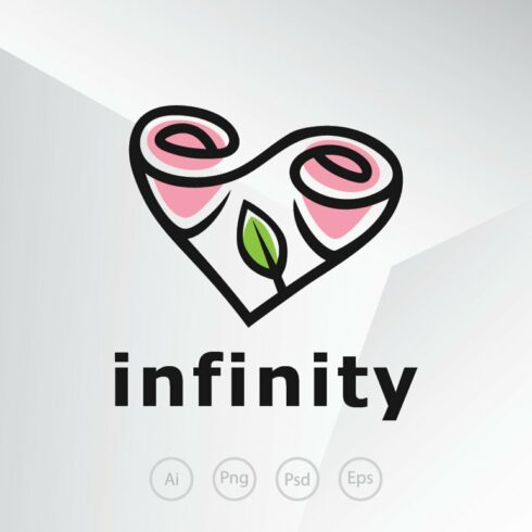 Infinite Love and Rose Logo Template cover image.