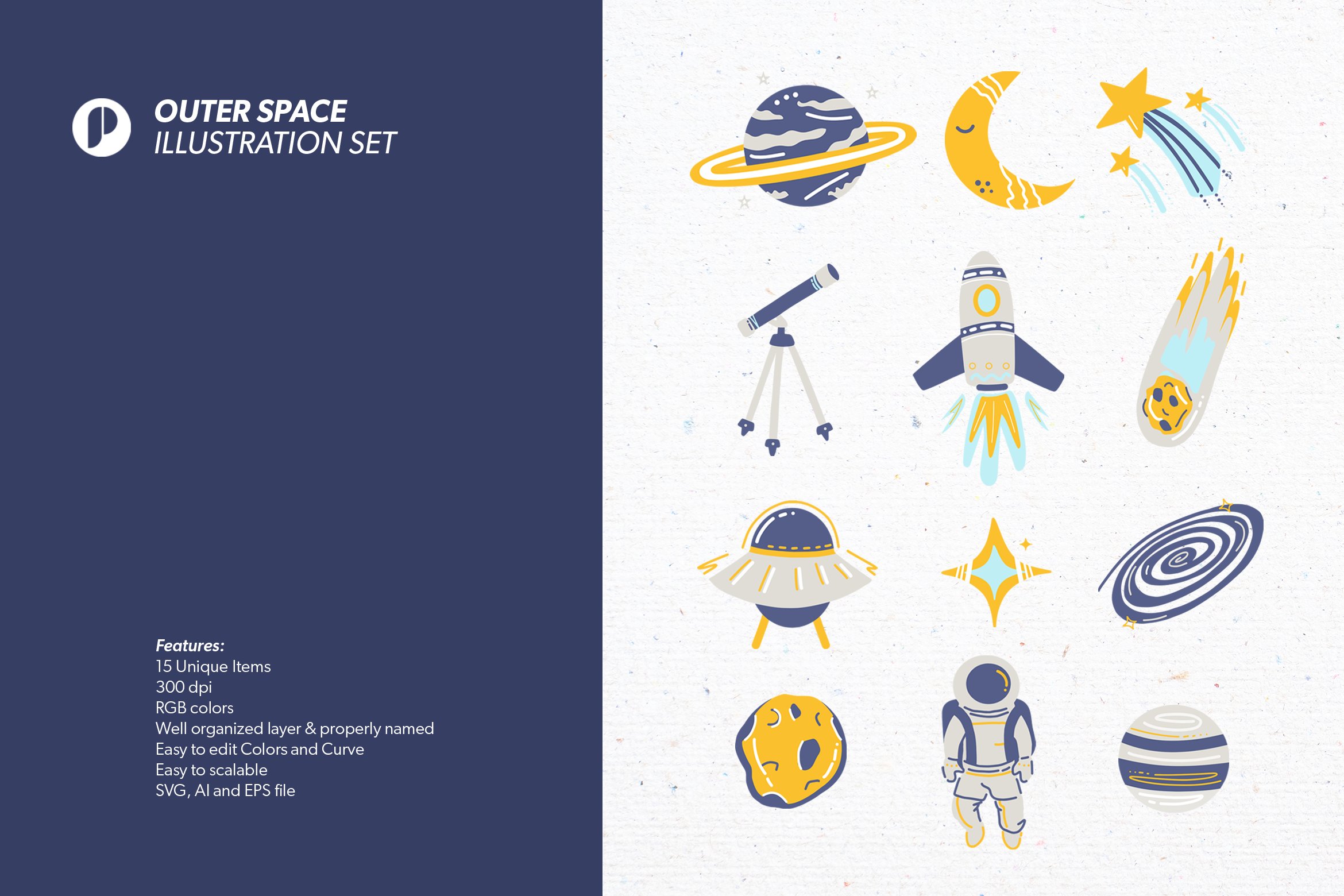 Universe Outer Space Illustration preview image.