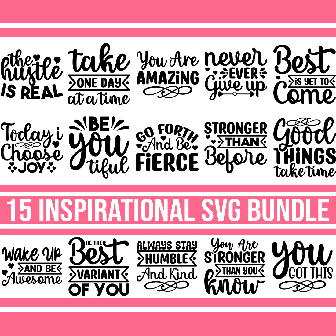 Inspirational SVG Bundle cover image.