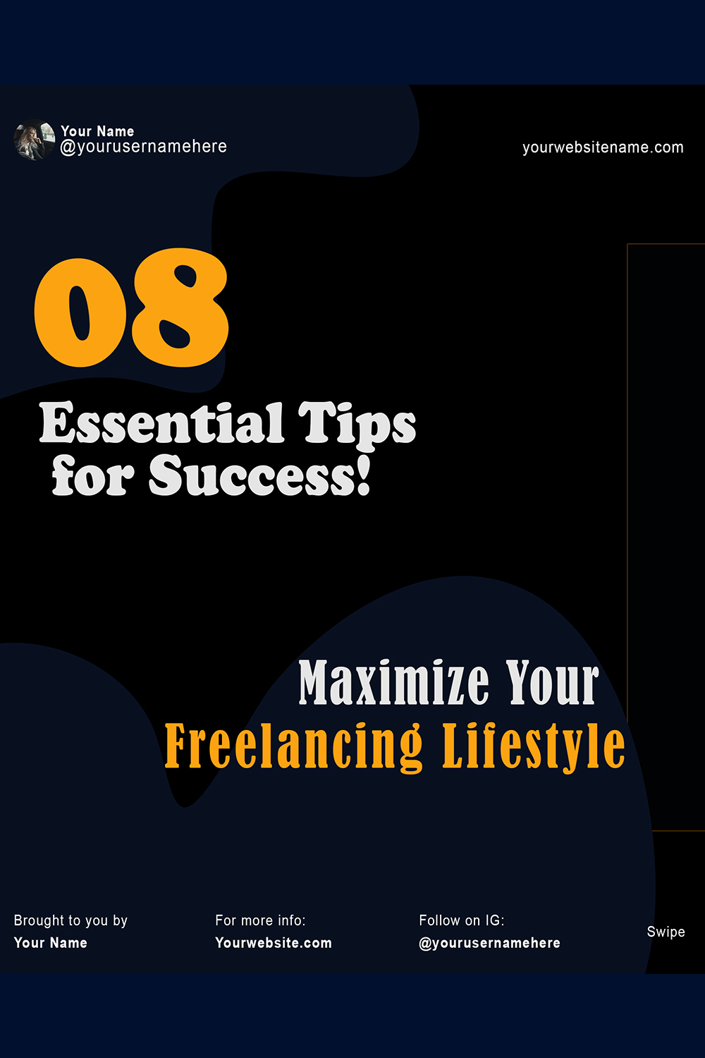08 Essential tips for success! Freelancing tips pinterest preview image.
