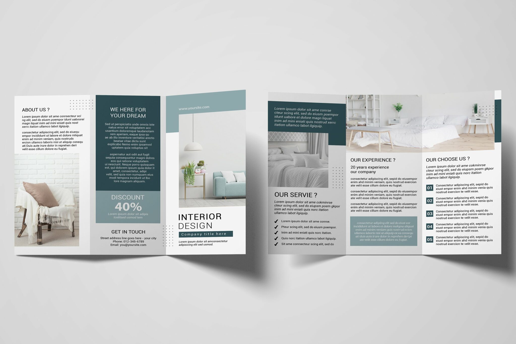 Interior Design Brochure Template – MasterBundles