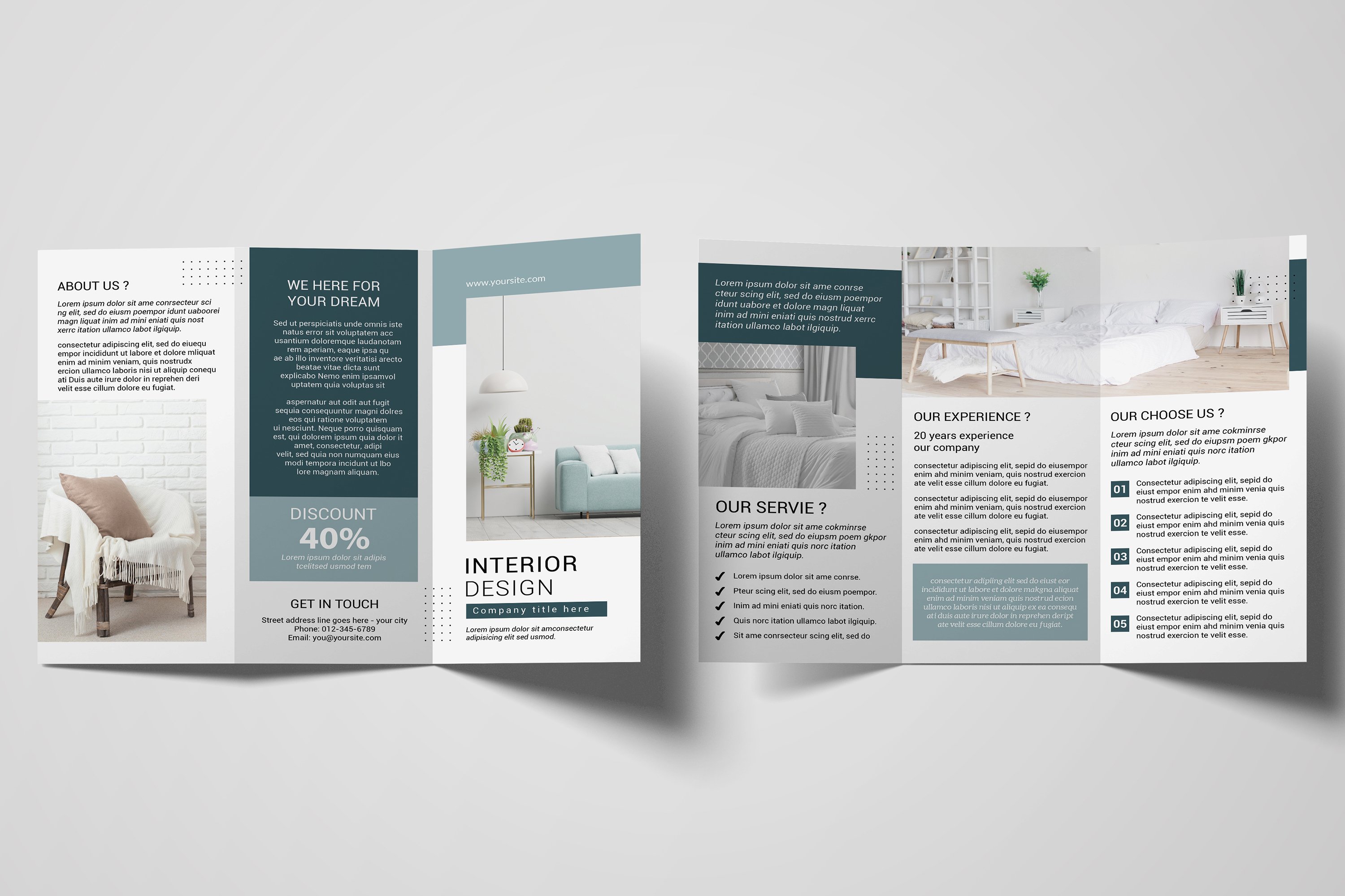 interior design brochure template4 855