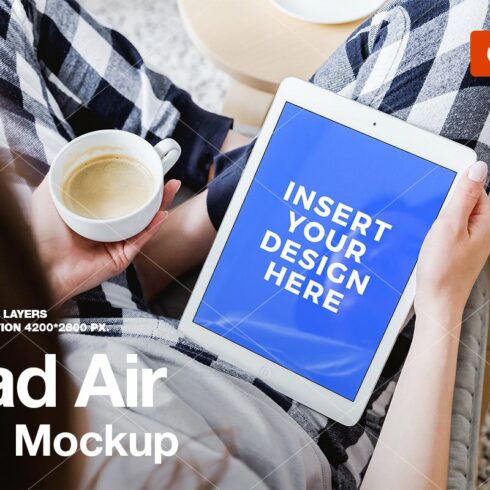 iPad Air PSD Mockup cover image.